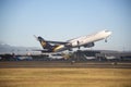 United Parcel Service Boeing 767-300F Cargo Aircraft N314UP Taking off in HNL Royalty Free Stock Photo