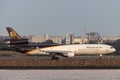 United Parcel Service UPS McDonnell Douglas MD-11F cargo aircraft at Sydney Airport Royalty Free Stock Photo