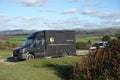 United Parcel Service or UPS van parked on Dartmoor Royalty Free Stock Photo