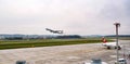 United Plane takeoff at Zurich Airport Royalty Free Stock Photo