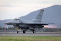 United Staes Air Force USAF Lockheed F-16CJ taking off with full afterburner at Avalon Airport