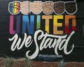United We Stand mural in the Bishop Arts District in Dallas, Texas.