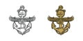 United State Marine Corps Eagle Globe and Anchor ega design illustration Royalty Free Stock Photo