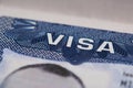 United state visa stamp Royalty Free Stock Photo