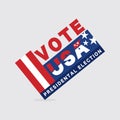 2020 United Stated Of America Presidential Election Vote Design Typography Logo Vector