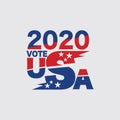 2020 United Stated Of America Presidential Election Vote Design Typography Vector