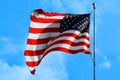United Stated US American patriotic flag red blue color sky