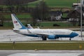 United States Air Force Boeing C-40B jet in Zurich in Switzerland