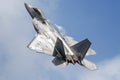 F-22 Raptor at the Rockford Airshow Royalty Free Stock Photo