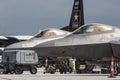 F-22 Raptor at the 2018 Vectren Dayton Airshow Royalty Free Stock Photo