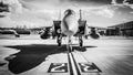 Fighter jet on runway Royalty Free Stock Photo