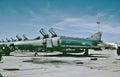 USAF McDonnell F-4E aircraft at Nellis AFB, Nevada for training in September 1990.