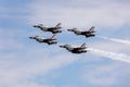 The United States Air Force Thunderbirds performing at the Bethpage airshow on Long Island New York.