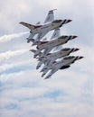 The United States Air Force Thunderbirds performing at the Bethpage airshow on Long Island New York.