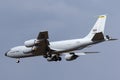 United States Air Force USAF Boeing KC-135R Stratotanker aerial refueling aircraft from the 203rd Air Refueling Squadron, 154th