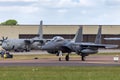 United States Air Force USAF McDonnell Douglas F-15E Strike Eagle 91-0335 from the 494th Fighter Squadron, 48th Fighter Wing. Royalty Free Stock Photo