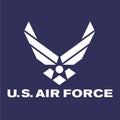 us air force on realistic texture Royalty Free Stock Photo