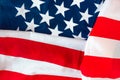 United States of America, American Flag on Fabric texture. Royalty Free Stock Photo
