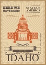 United States of America card. Boise