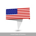 United States of America Country flag. Paper origami banner Royalty Free Stock Photo