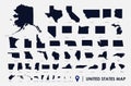 United States of America infographic, USA state maps by territory area, detailed vector illustration Royalty Free Stock Photo