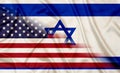 USA and Israel Country flags Royalty Free Stock Photo