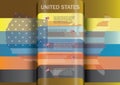 United States of America map infographics template Royalty Free Stock Photo