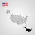 united states of america map silhouette halftone style Royalty Free Stock Photo