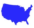 United States of America outline map