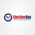 2020 United States of America presidential election day vote banner