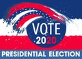 United States of America Presidential Election. Modern banner Vote 2020 USA dynamic design elements for a flyer, presentations,