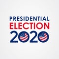 2020 United States of America presidential election vote banner Royalty Free Stock Photo