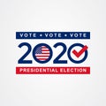 2020 United States of America presidential election vote banner Royalty Free Stock Photo