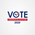 2020 United States of America presidential election vote banner Royalty Free Stock Photo