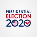 2020 United States of America presidential election vote banner Royalty Free Stock Photo