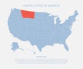 United states of America state Montana USA map
