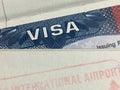 United States of America visa page Royalty Free Stock Photo