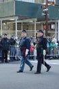 United States Army Rangers marching at the St. Patrick`s Day Parade in New York. Royalty Free Stock Photo