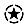 United states army star symbol stencil isolated - PNG Royalty Free Stock Photo