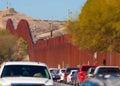 United States Border Wall From Nogales Sonora Mexico