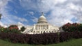 United States Capital Building, Congress Wide Angle with Foliage - Washington DC Wide Angle Royalty Free Stock Photo