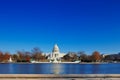 The United States Capitol behind the Capitol Reflecting Pool in Washington DC, USA Royalty Free Stock Photo