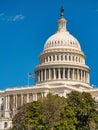 The United States Capitol building with American flag, Washington DC, USA. Royalty Free Stock Photo