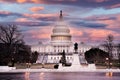 United States Capitol Building with colorful sunset sky Royalty Free Stock Photo