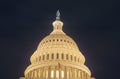 United States Capitol Building Dome at Night, Washington,D.C.. Royalty Free Stock Photo