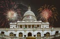 United States Capitol Building in Fireworks Washington, DC Royalty Free Stock Photo