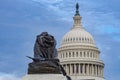 United States Capitol building icon in Washington DC. Capitol building. Senate and Representatives government home in Royalty Free Stock Photo