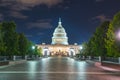 The United States Capitol building at night Royalty Free Stock Photo