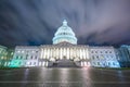 The United States Capitol building at night Royalty Free Stock Photo