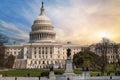 The United States Capitol building at sunset, Washington DC, USA. Royalty Free Stock Photo